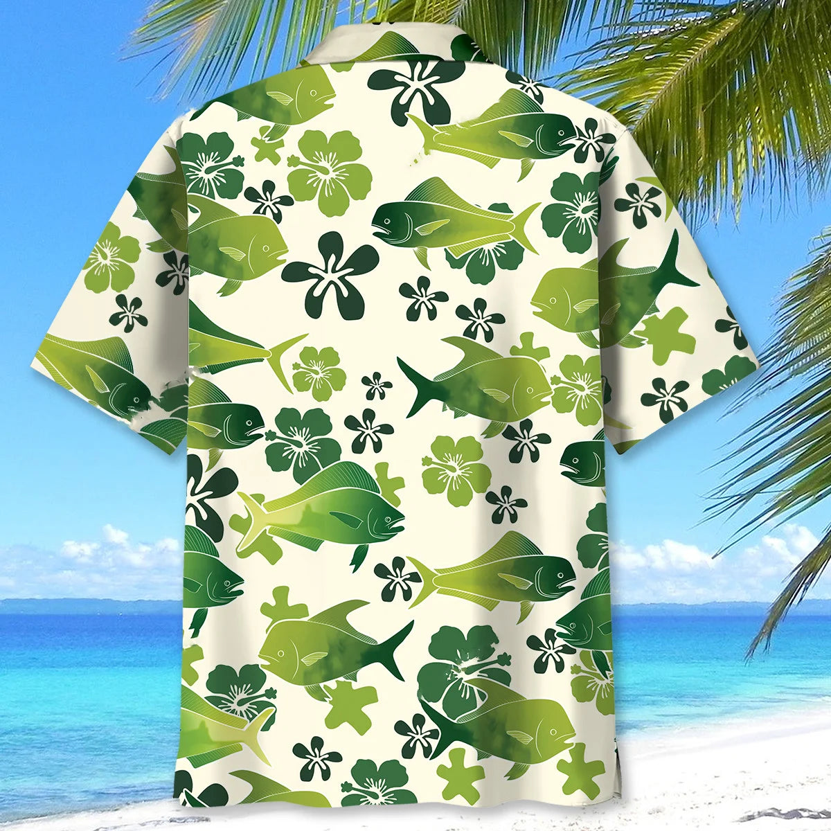 Mahi Mahi Hibiscus Hawaiian Shirt