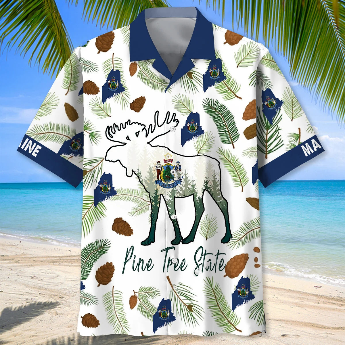 Maine Pine Tree State Hawaiian Shirt