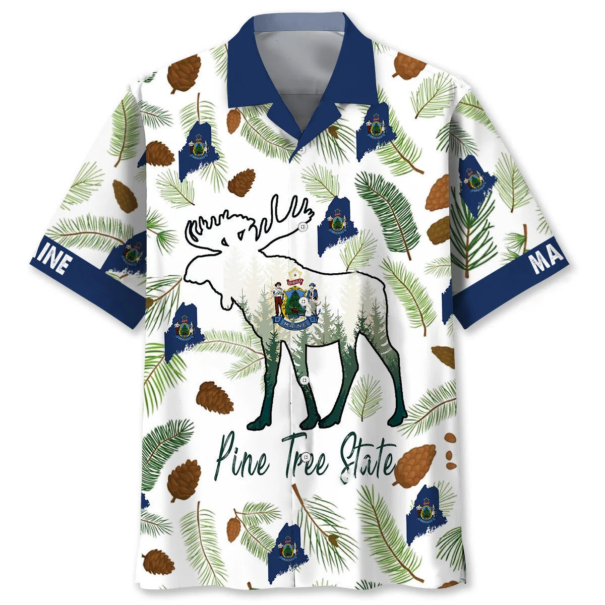 Maine Pine Tree State Hawaiian Shirt