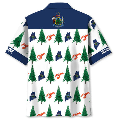 Maine Proud Pine Tree State Hawaiian Shirt