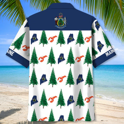 Maine Proud Pine Tree State Hawaiian Shirt