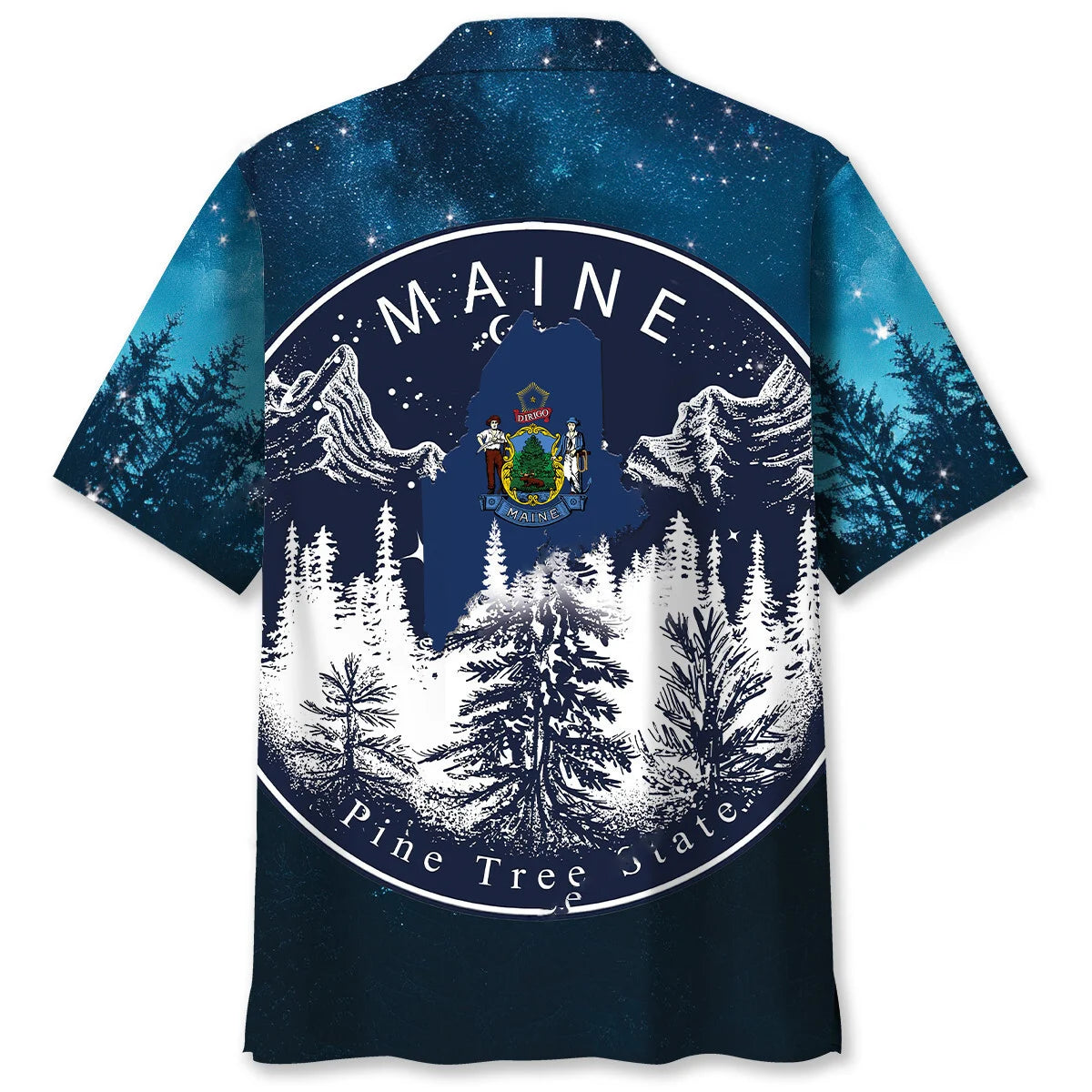 Maine Proud State Night Hawaiian Shirt