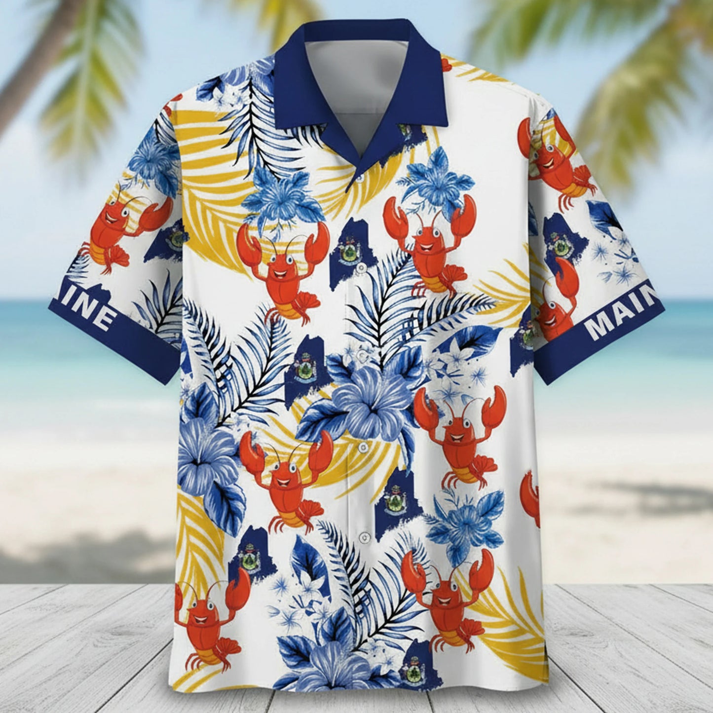 Maine State Proud Lobster Hawaiian Shirt