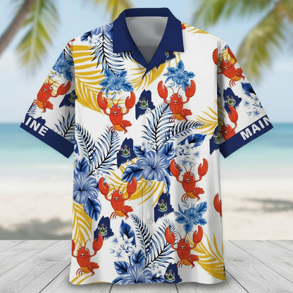 Maine State Proud Lobster Hawaiian Shirt