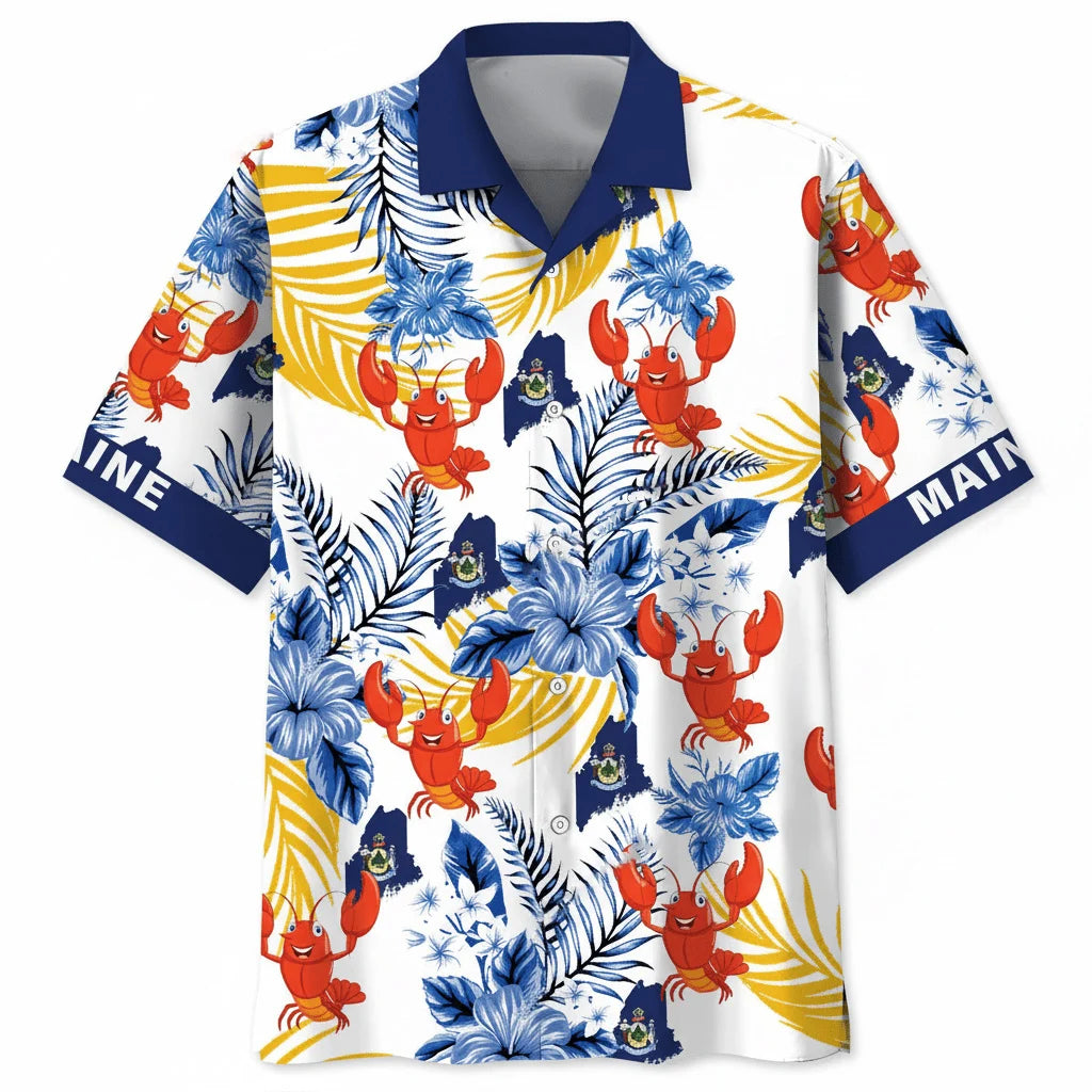 Maine State Proud Lobster Hawaiian Shirt