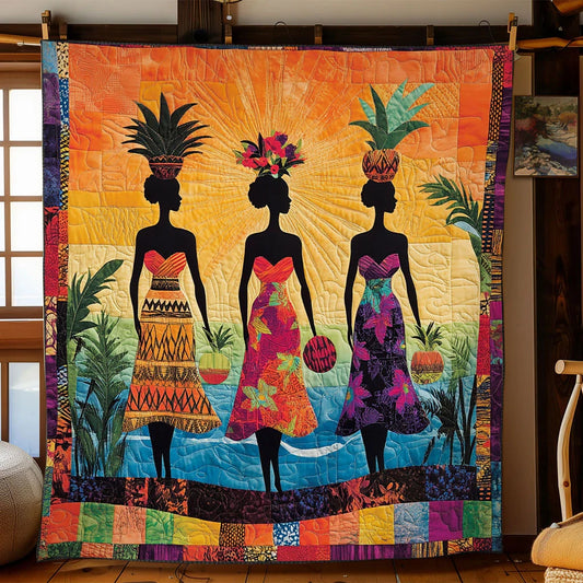 Majestic African Woman Quilt Blanket