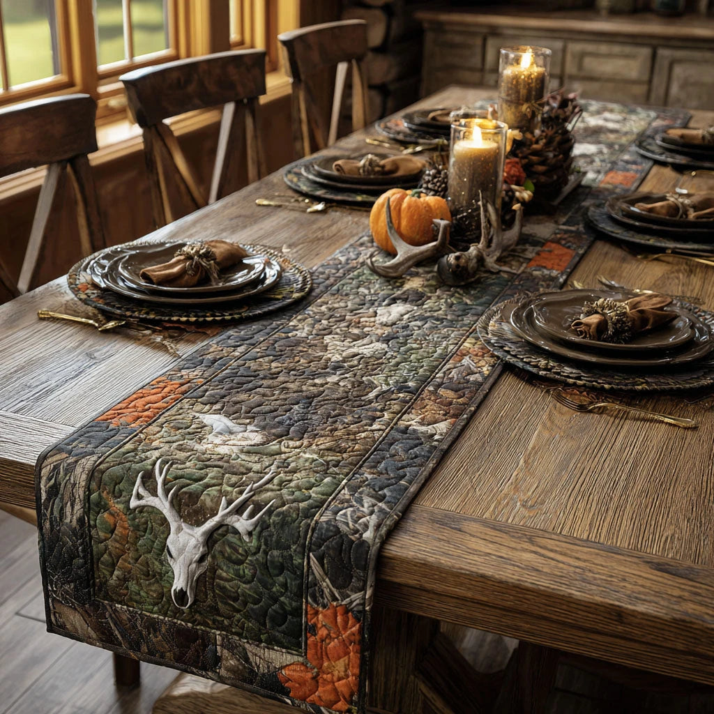 Majestic Buck Quilted Table Runner