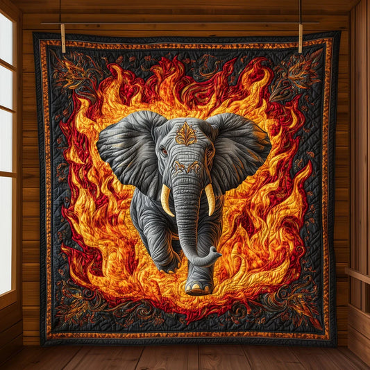 Majestic Elephant Quilt Blanket