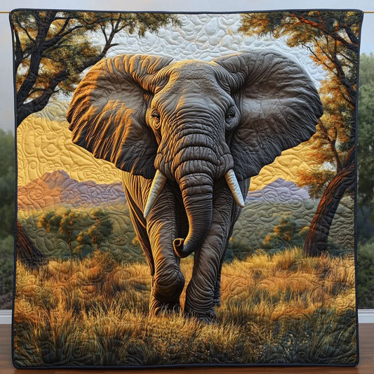 Majestic Elephant Quilt Blanket