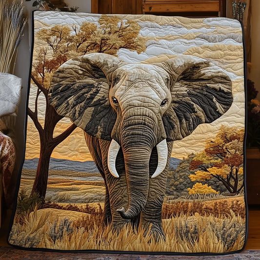 Majestic Elephant Quilt Blanket