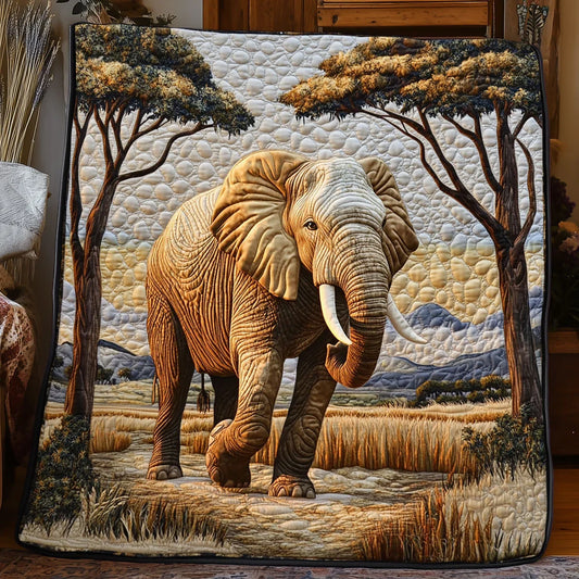 Majestic Elephant Quilt Blanket