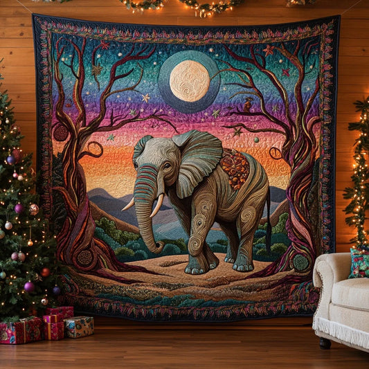 Majestic Elephant Quilt Blanket