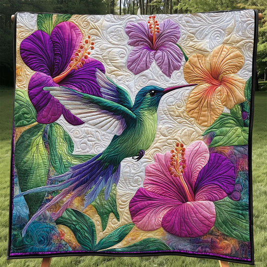 Majestic Hummingbird Quilt Blanket