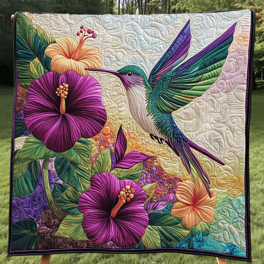 Majestic Hummingbird Quilt Blanket