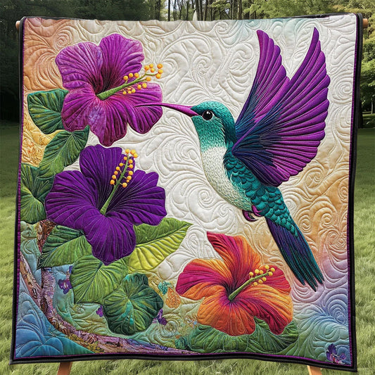 Majestic Hummingbird Quilt Blanket