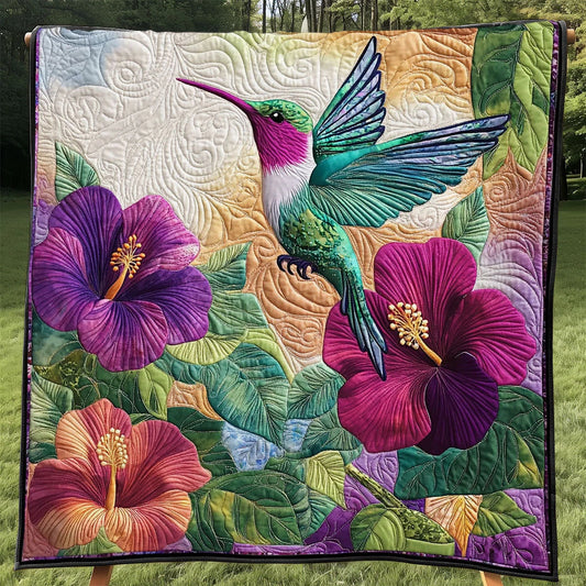 Majestic Hummingbird Quilt Blanket