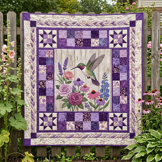 Majestic Hummingbird Quilt Blanket