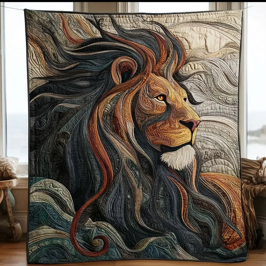 Majestic Lion Quilt Blanket