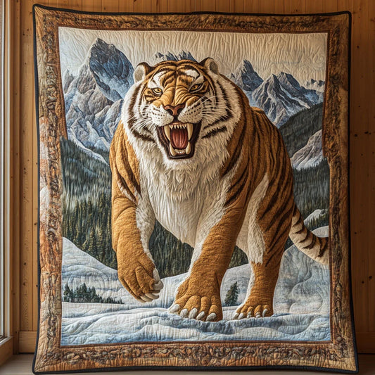 Majestic Sabertooth Quilt Blanket