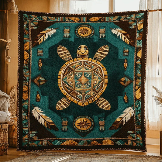 Majestic Turtle Quilt Blanket