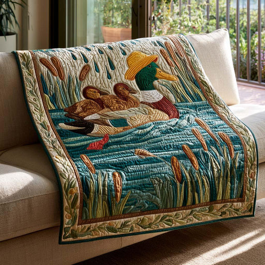 Mallard Spirit Quilt Blanket - Quilted Blanket by OtterMia