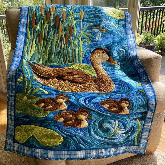 Mallard Trails Quilt Blanket - Quilted Blanket by OtterMia
