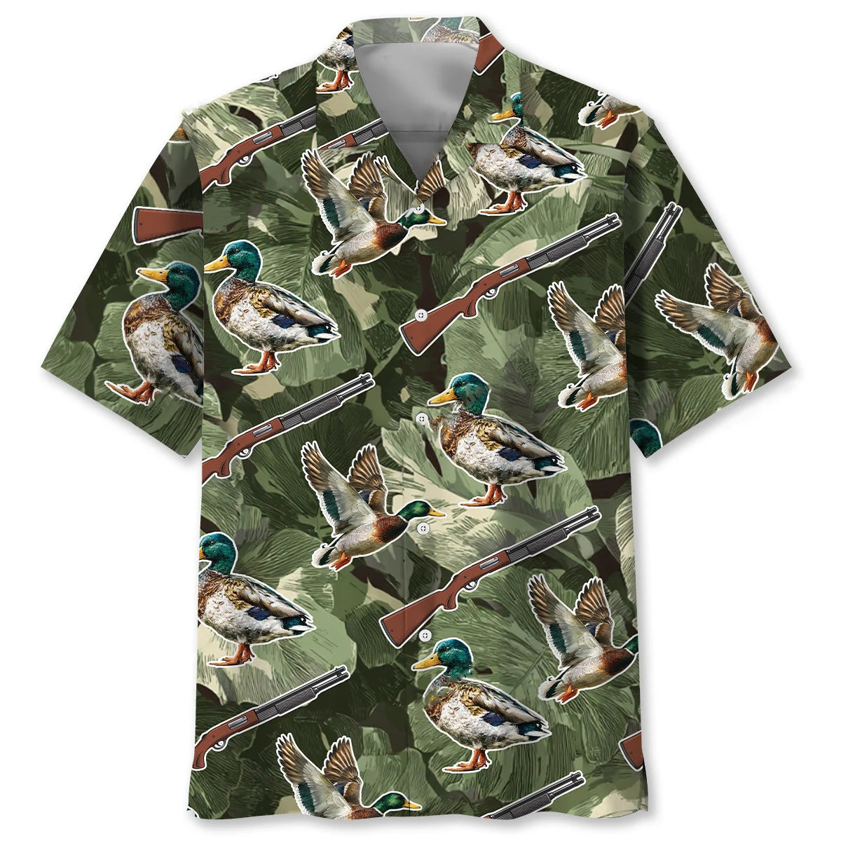Mallard Duck Camouflage Hawaiian Shirt
