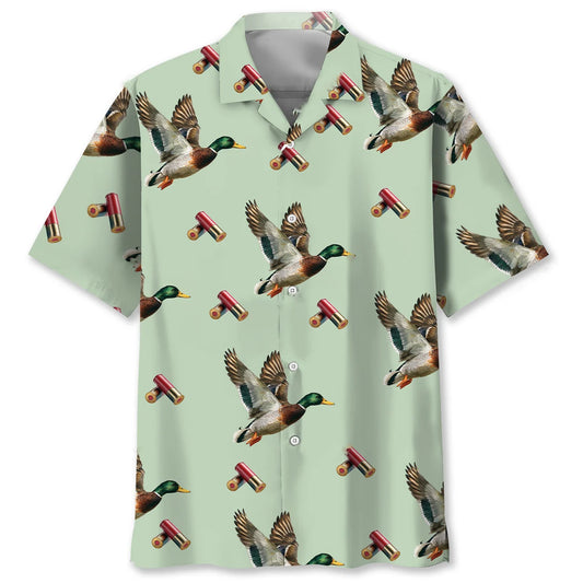 Mallard Duck Hunting Hawaiian Shirt - S - hawaiian shirt