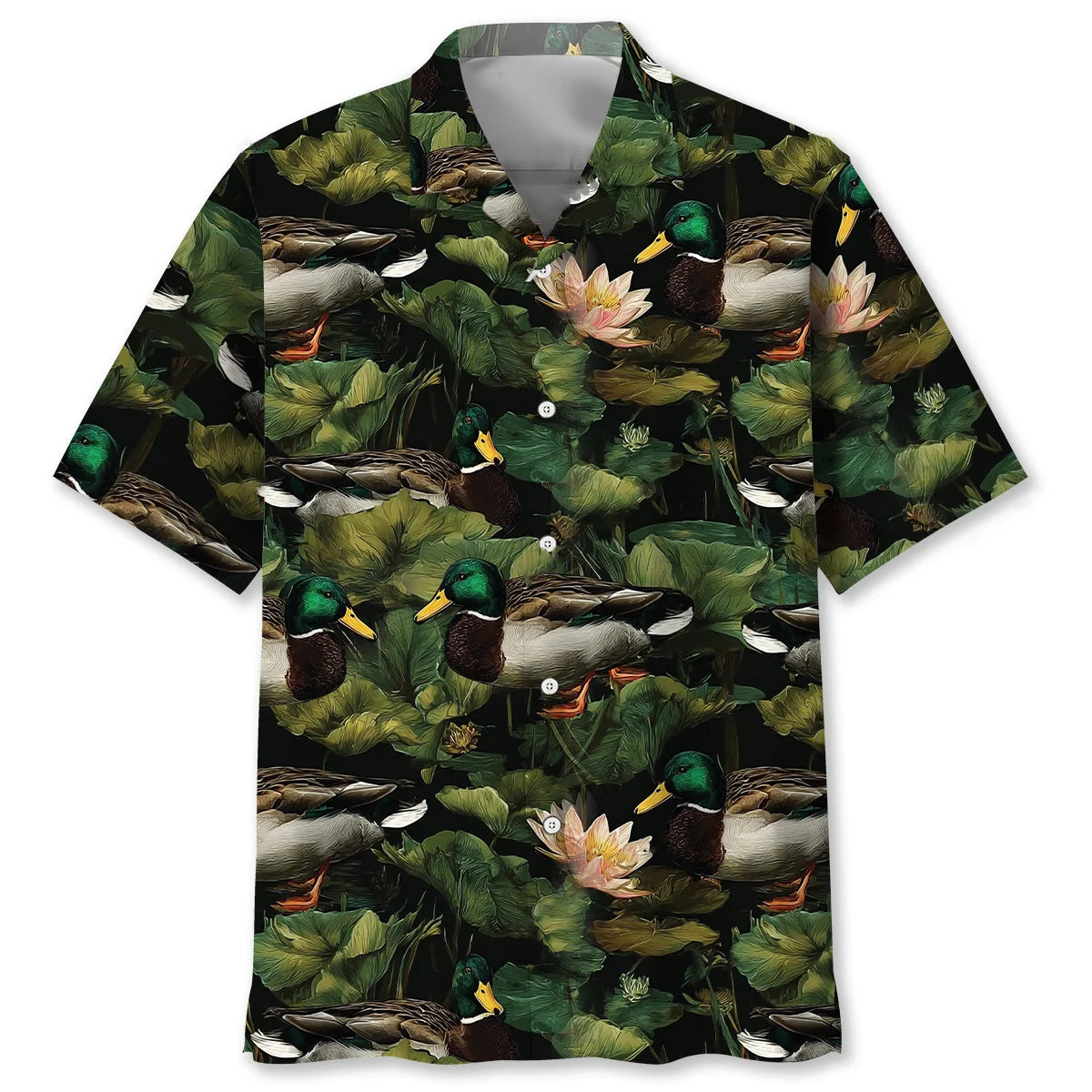 Mallard Duck in the Pond Hawaiian Shirt