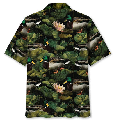 Mallard Duck in the Pond Hawaiian Shirt