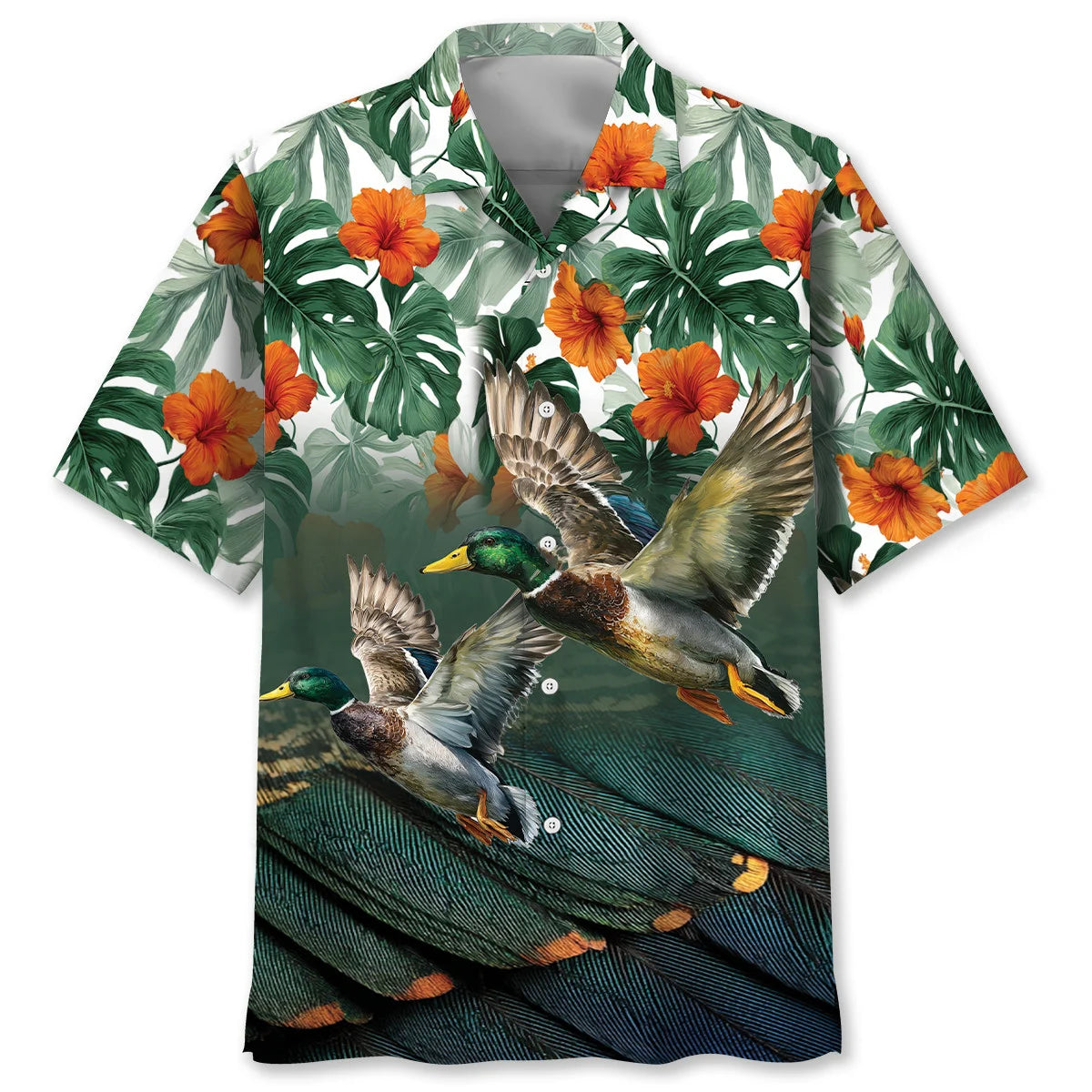 Mallard Duck Tropical Hawaiian Shirt