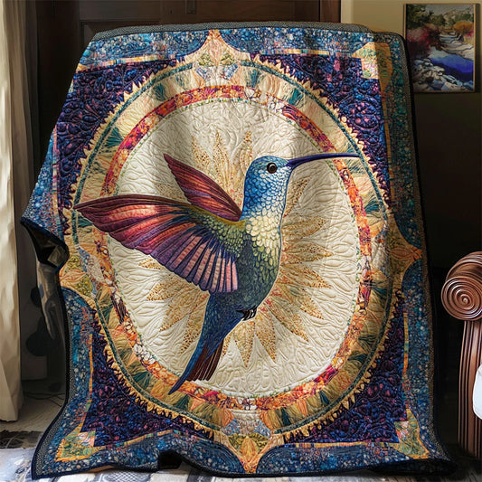 Mandala Hummingbird Quilt Blanket