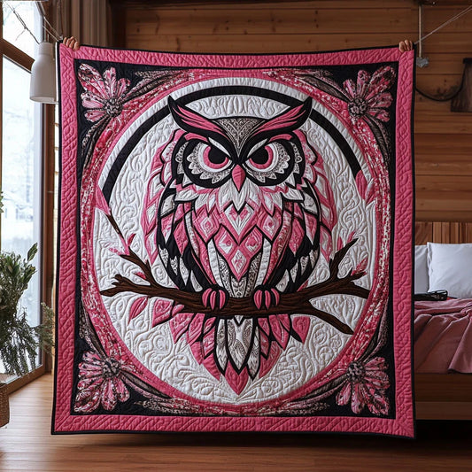 Mandala Owl Quilt Blanket
