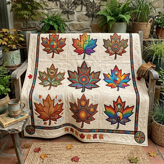 Maple Spirit Mosaic Quilt Blanket