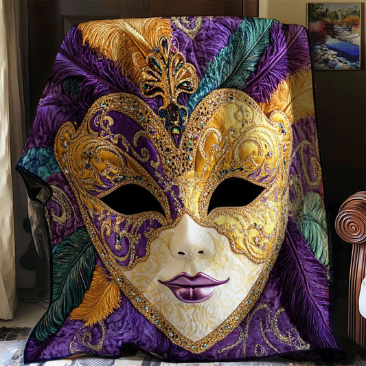 Mardi Gras Carnival Splendor Quilt Blanket