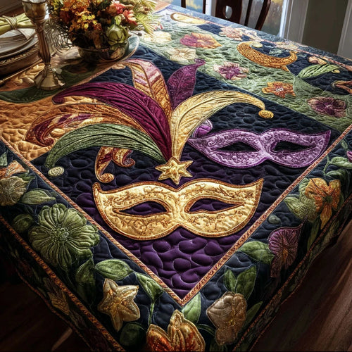 Mardi Harmony Quilted Table Topper