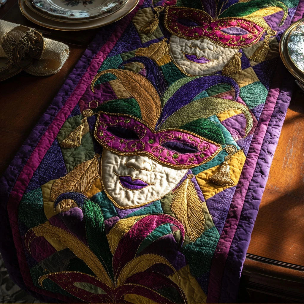 Mardi Reverie Quilted Table Runner