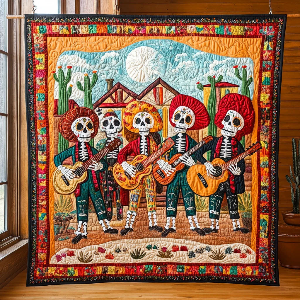 Mariachi Spirits Quilt Blanket
