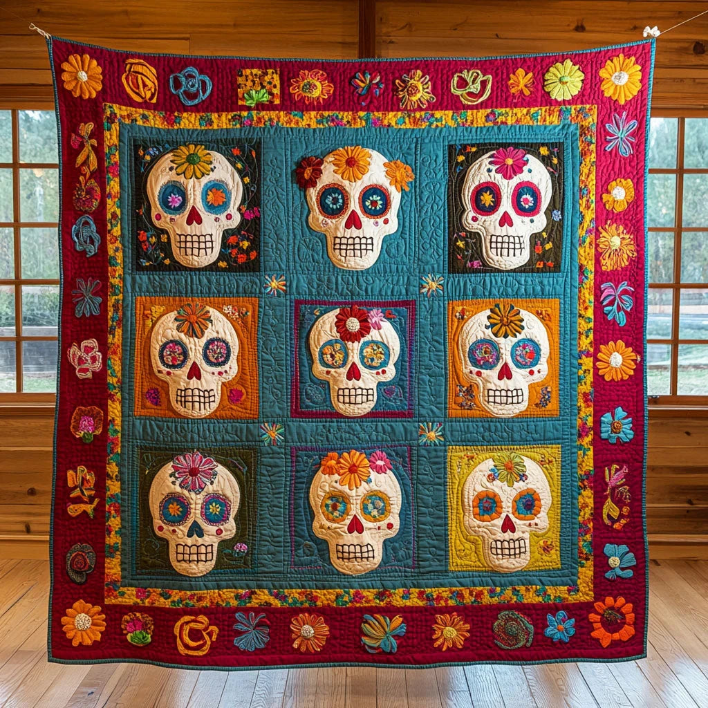 Marigold Mosaic Quilt Blanket