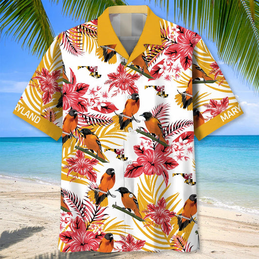 Maryland State Proud Hawaiian Shirt - S - hawaiian shirt