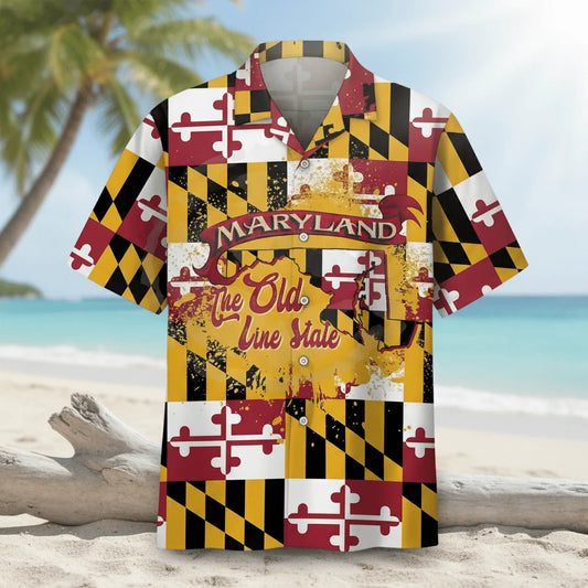 Maryland the Old Line State Proud Hawaiian Shirt - S - hawaiian shirt