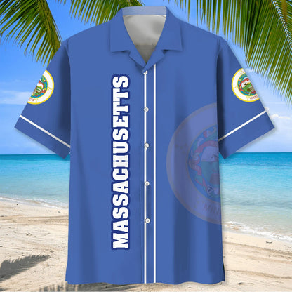 Massachusetts State Love Hawaiian Shirt