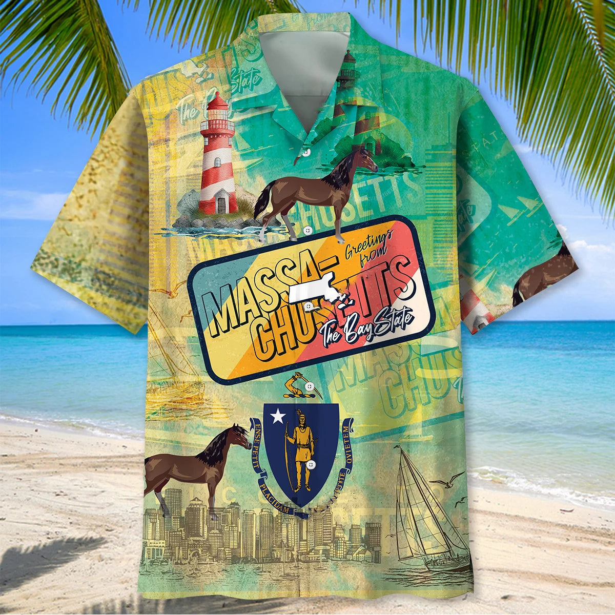 Massachusetts the Bay State Hawaiian Shirt