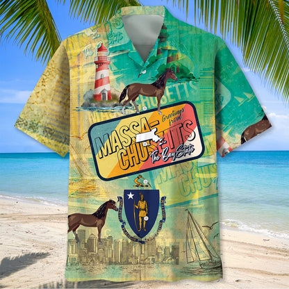 Massachusetts the Bay State Hawaiian Shirt