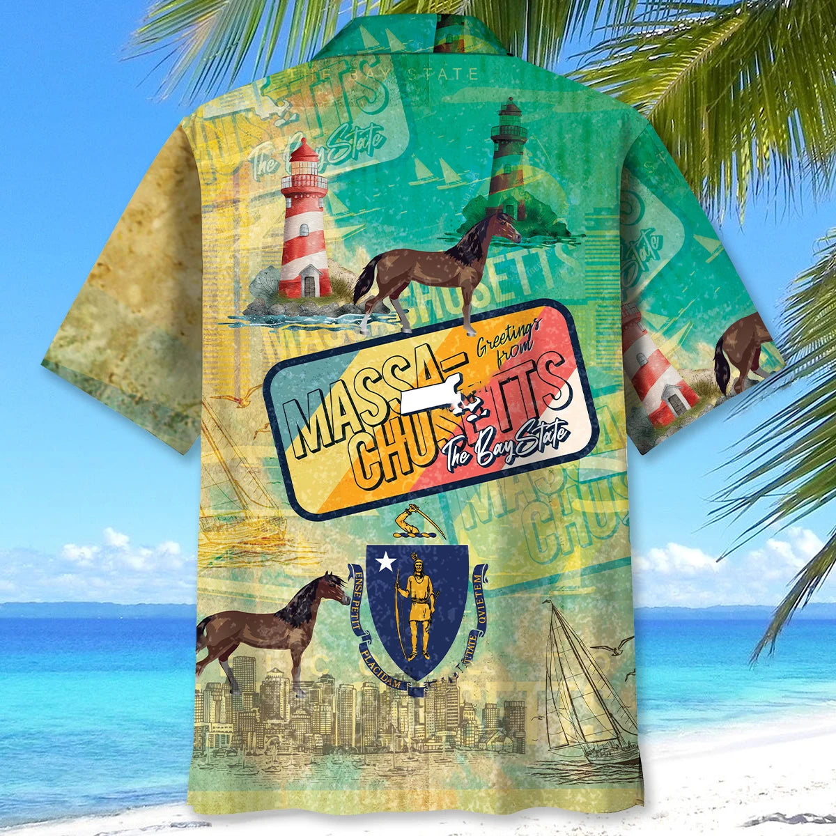 Massachusetts the Bay State Hawaiian Shirt