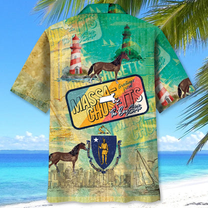 Massachusetts the Bay State Hawaiian Shirt