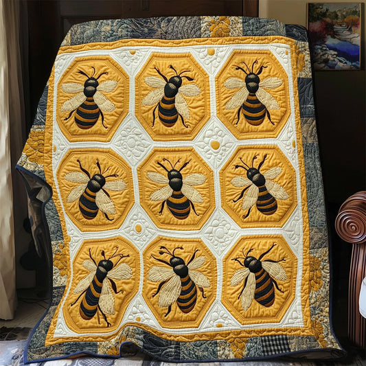 Meadow Bee Quilt Blanket