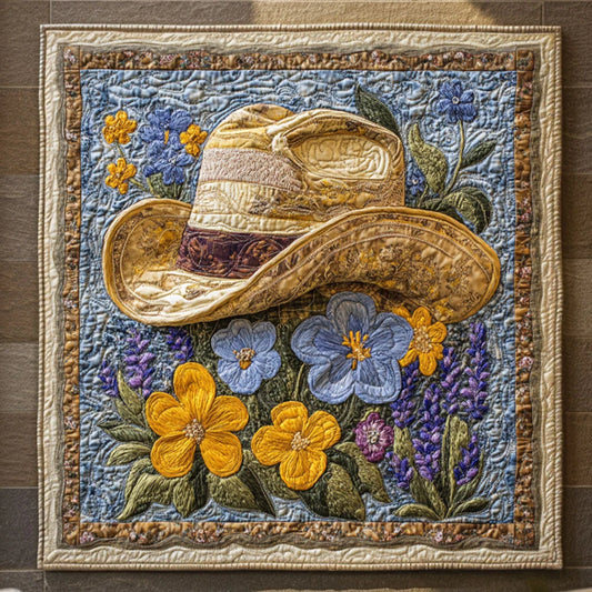 Meadow Cowboy Hat Quilt Blanket