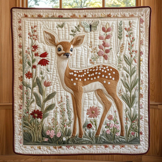 Meadow Fawn Quilt Blanket
