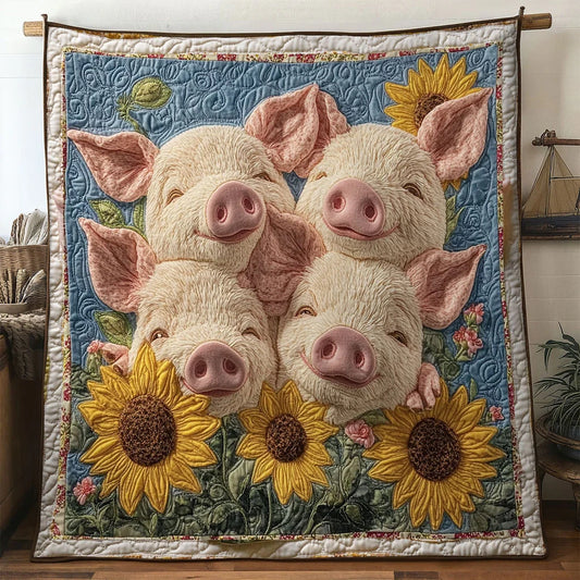 Meadow Pig Quilt Blanket